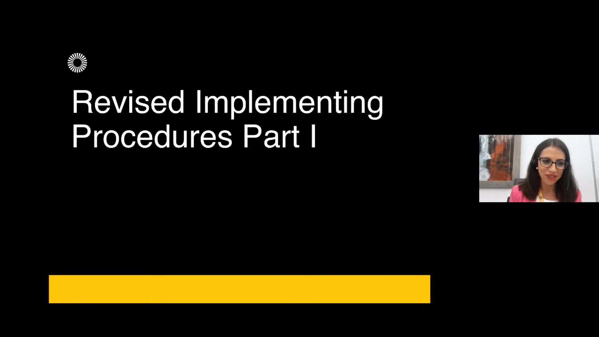 Webinar- Implementing Procedures Part I