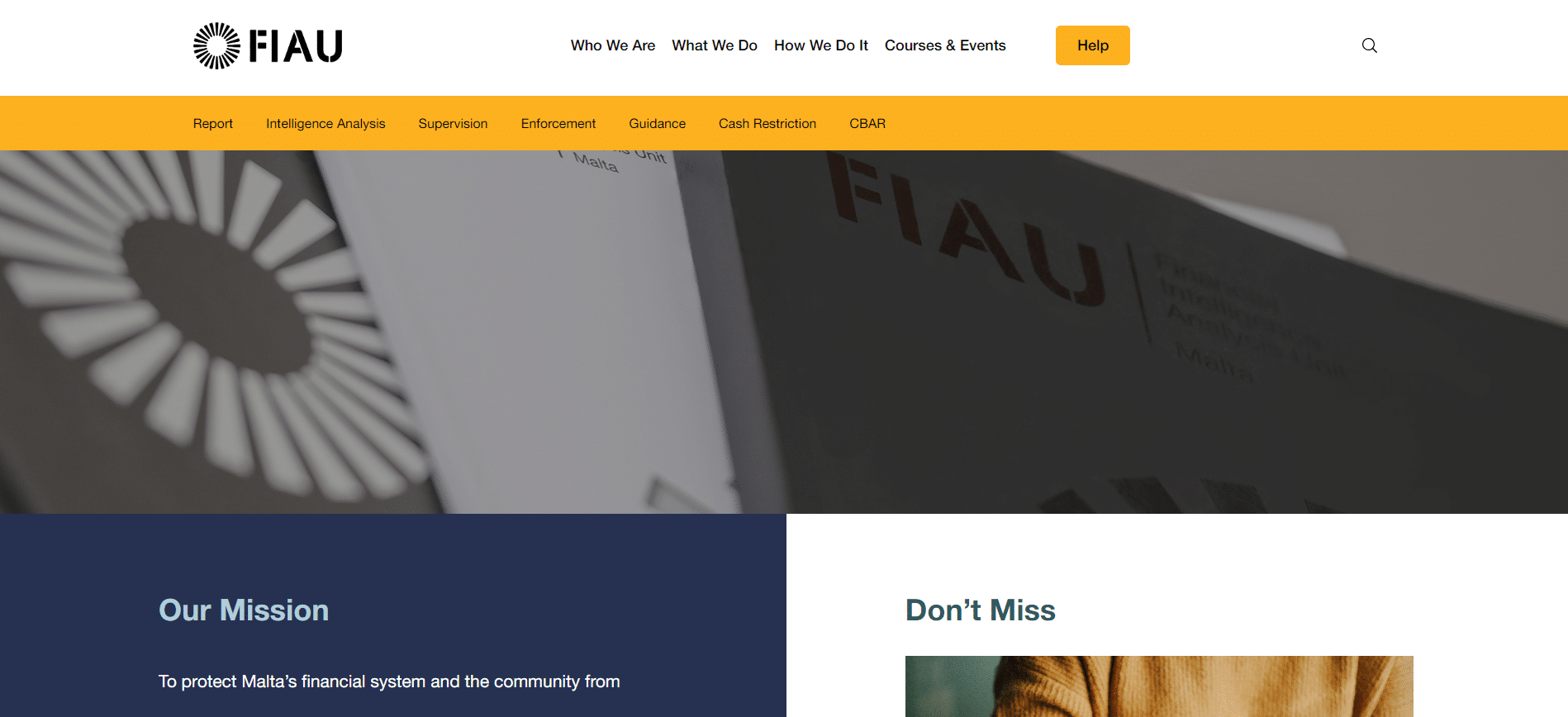 Financial Intelligence Analysis Unit (FIAU) Launches New Website