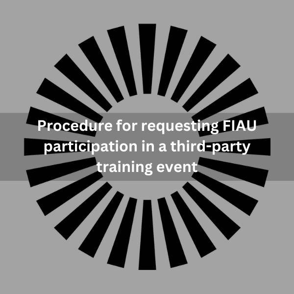 Procedure for requesting FIAU participation in a third-party training event